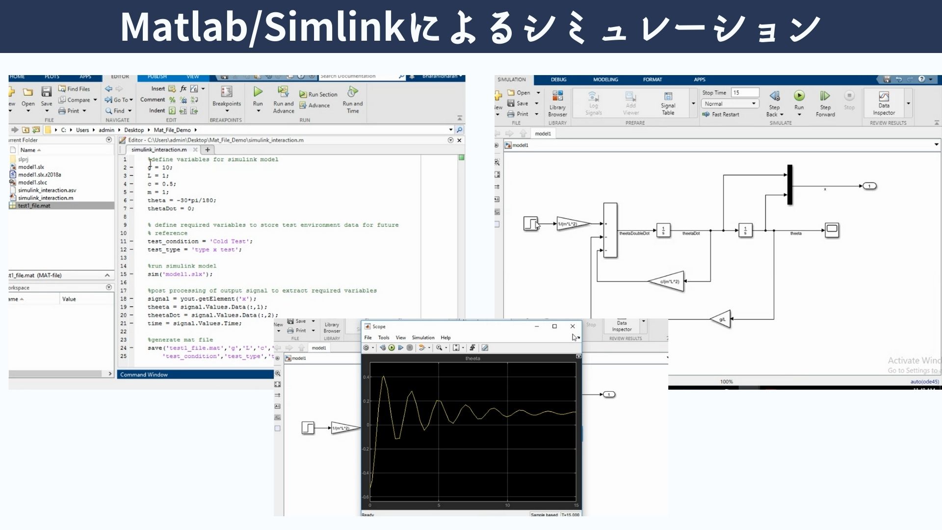 MatlabSimlinkで作成した .matファイルの登録